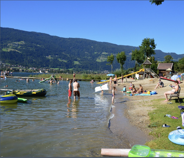 Ossiacher see ligging aan het water